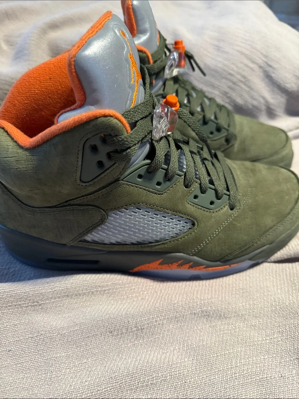 ⁠Air Jordan 5 Retro Olive Size Size 9 Army Green Bright Citrus No Box⁠